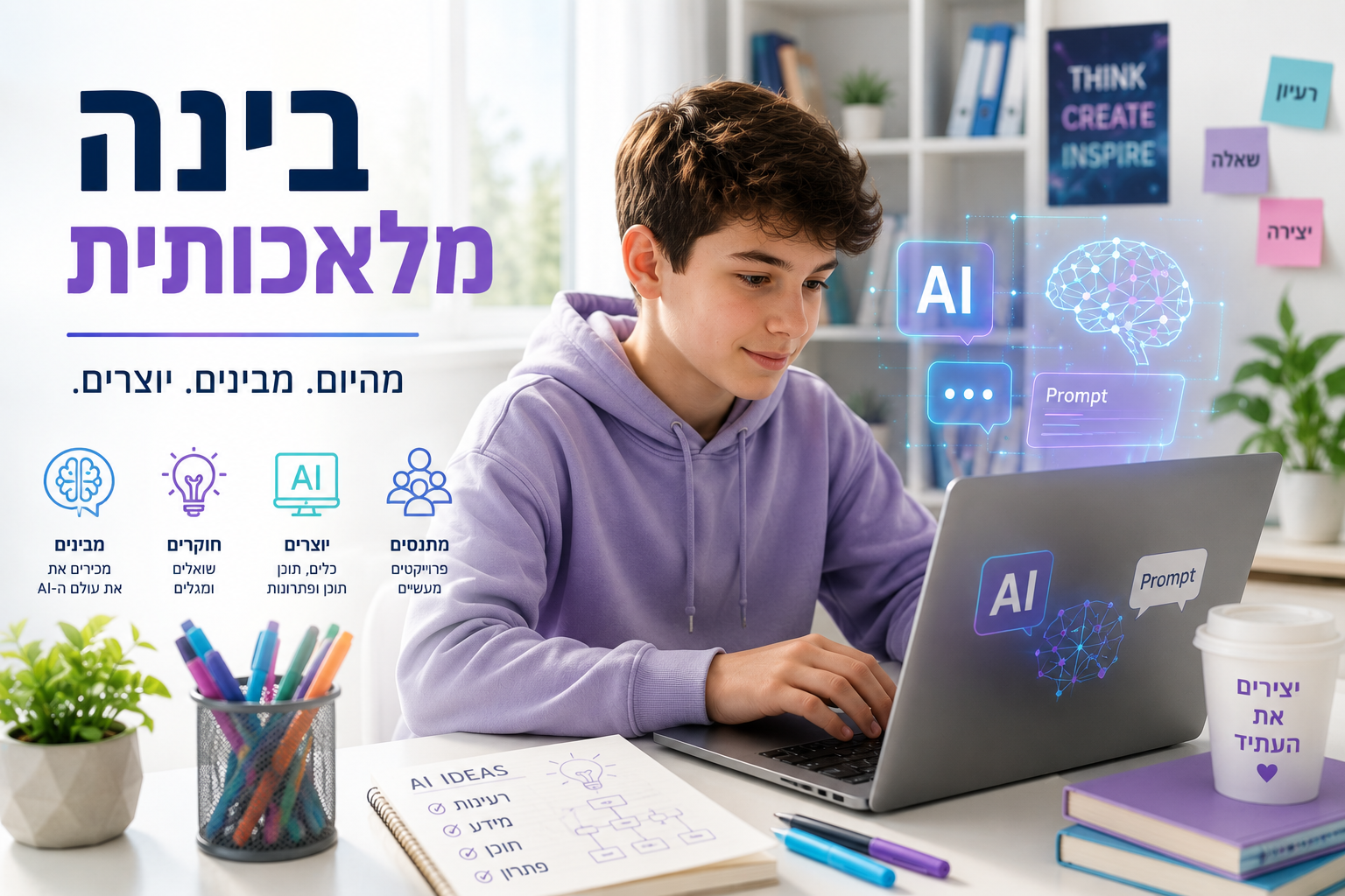 עולם התוכן בינה מלאכותית של מצפן 360°